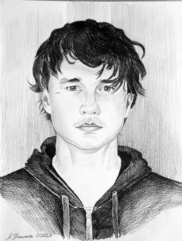 portret ch�opaka o��wkiem