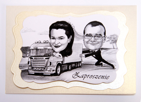 Zaproszenie z tirem Ślub kierowcy Bydgoszcz Toruń