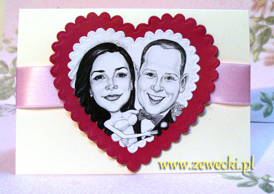 zaproszenie z serduszkiem Bydgoszcz Toruń fajny wzór