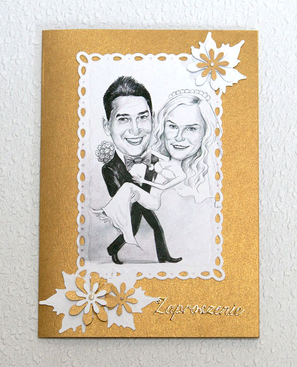 zaproszenie ślubne scrapbooking ręcznie robione Bydgoszcz Toruń